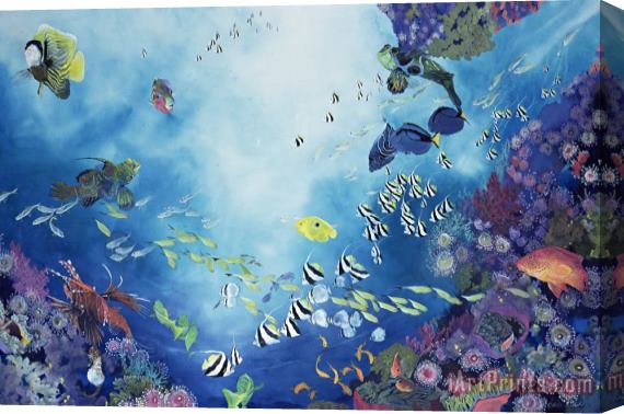 Odile Kidd Underwater World III Stretched Canvas Print / Canvas Art