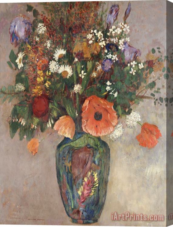 Odilon Redon Bouquet Of Flowers In A Vase Stretched Canvas Print / Canvas Art