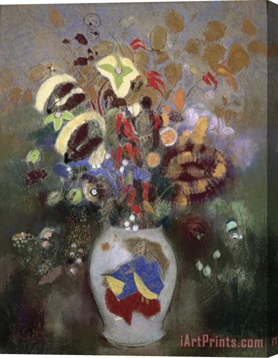 Odilon Redon Still Life of a Vase of Flowers Stretched Canvas Print / Canvas Art
