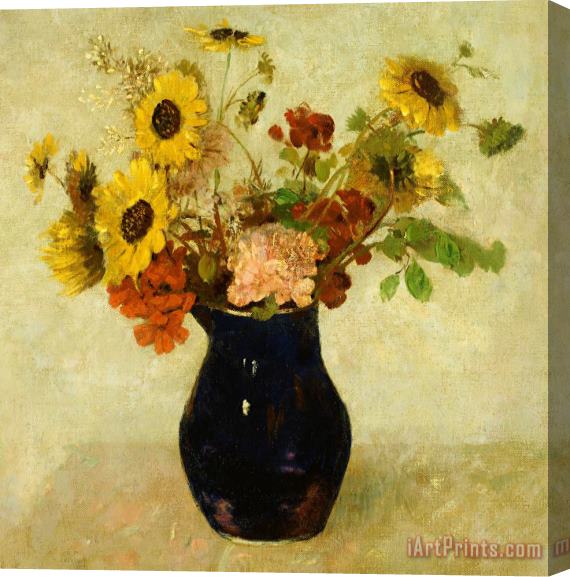 Odilon Redon Vase Of Flowers Stretched Canvas Print / Canvas Art