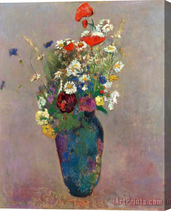 Odilon Redon Vision Vase of Flowers Stretched Canvas Print / Canvas Art