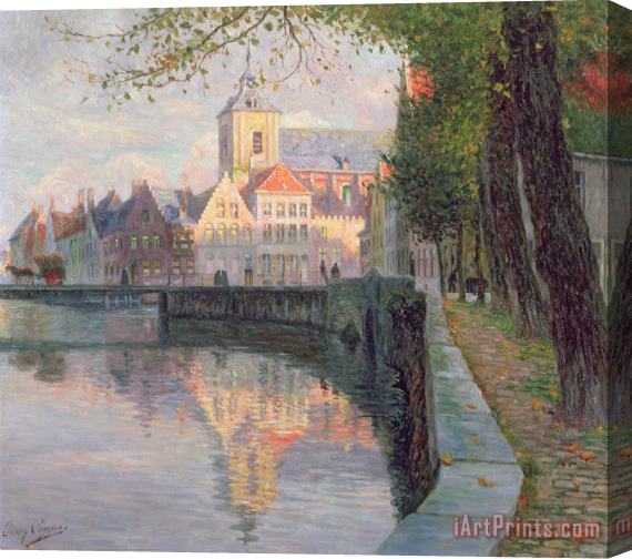 Omer Coppens Autumn in Bruges Stretched Canvas Painting / Canvas Art