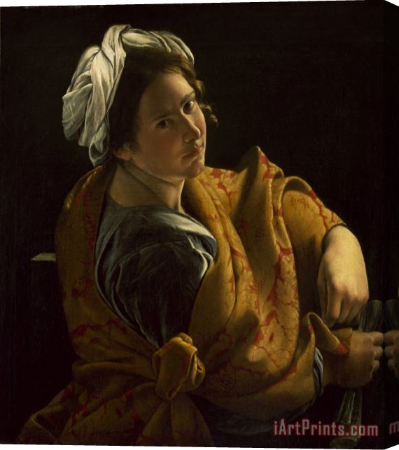 Orazio Gentileschi Portrait of a Young Woman As a Sibyl Stretched Canvas Painting / Canvas Art