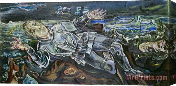 Oskar Kokoschka Knight Errant Stretched Canvas Painting / Canvas Art