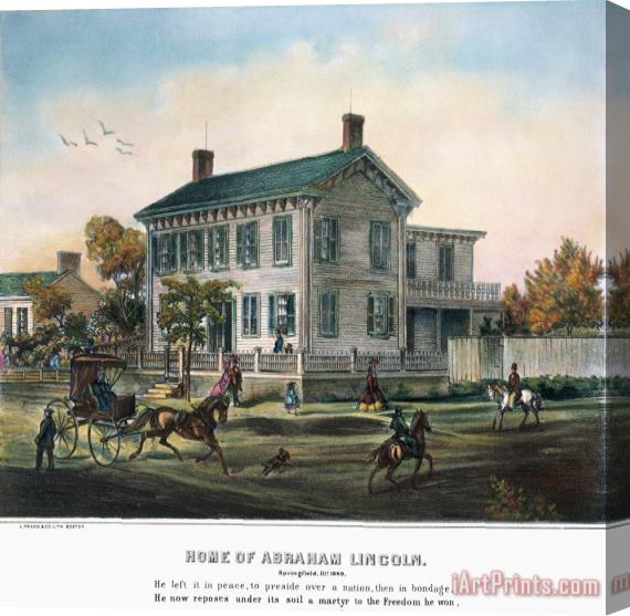Others Abraham Lincolns Home Stretched Canvas Painting / Canvas Art