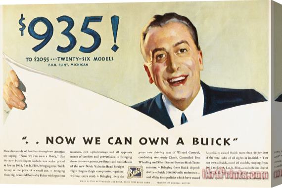 Others Ads: Buick, 1932 Stretched Canvas Print / Canvas Art