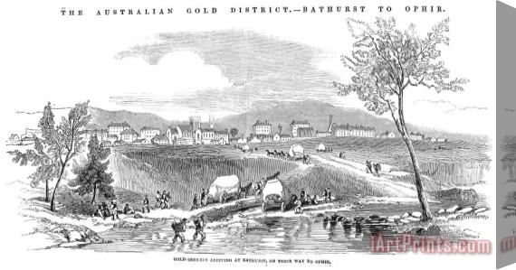 Others Australian Gold Rush, 1851 Stretched Canvas Print / Canvas Art