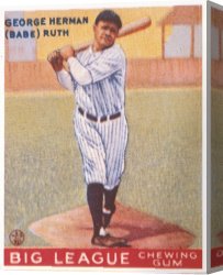 Corkscrew, 1895 Canvas Prints - Babe Ruth (1895-1948) by Others