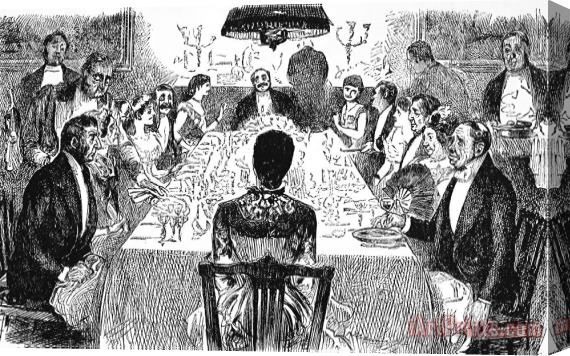 Others BANQUET, 19th CENTURY Stretched Canvas Print / Canvas Art