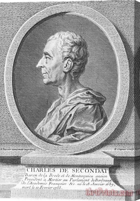 Others Baron De Montesquieu Stretched Canvas Print / Canvas Art