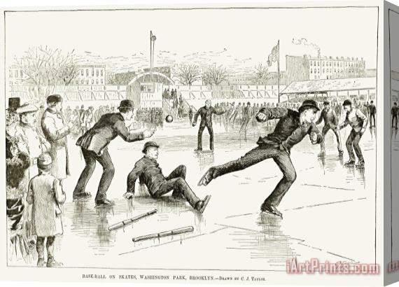 Others Baseball On Ice, 1884 Stretched Canvas Print / Canvas Art