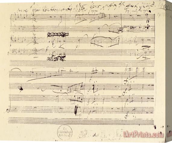 Others Beethoven Manuscript, 1826 Stretched Canvas Print / Canvas Art