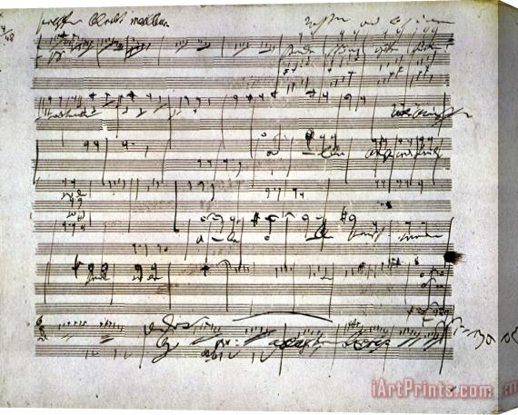 Others Beethoven Manuscript Stretched Canvas Print / Canvas Art