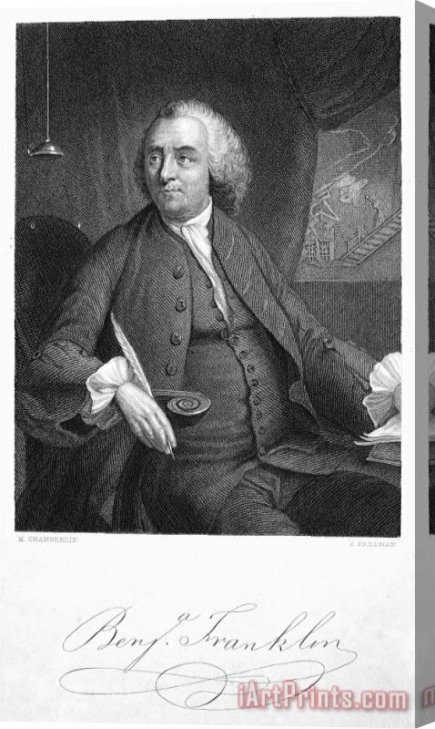 Others Benjamin Franklin (1706-1790) Stretched Canvas Painting / Canvas Art
