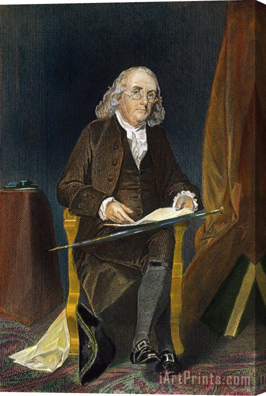 Others Benjamin Franklin Stretched Canvas Print / Canvas Art