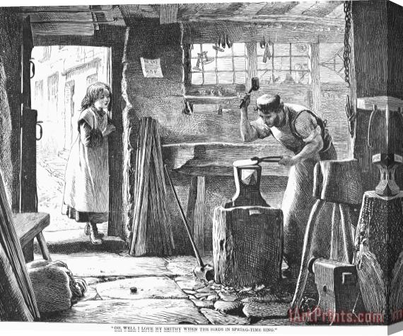 Others BLACKSMITH, 19th CENTURY Stretched Canvas Painting / Canvas Art