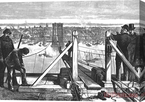 Others Brooklyn Bridge, 1877 Stretched Canvas Print / Canvas Art