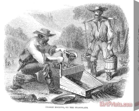 Others California Gold Rush, 1860 Stretched Canvas Print / Canvas Art
