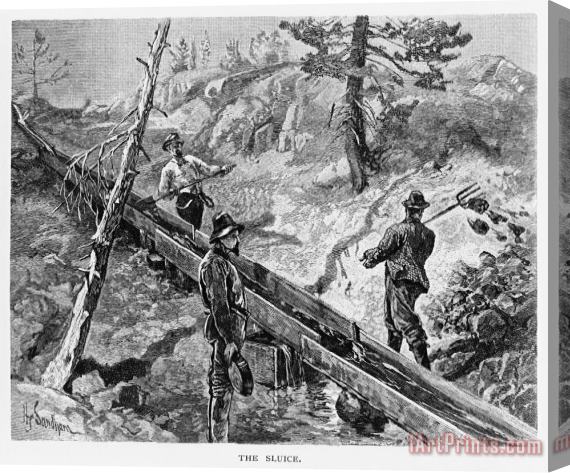 Others California: Mining, 1883 Stretched Canvas Print / Canvas Art