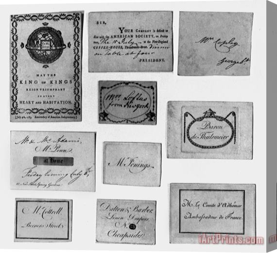 Others Calling Cards, 1785-1816 Stretched Canvas Print / Canvas Art