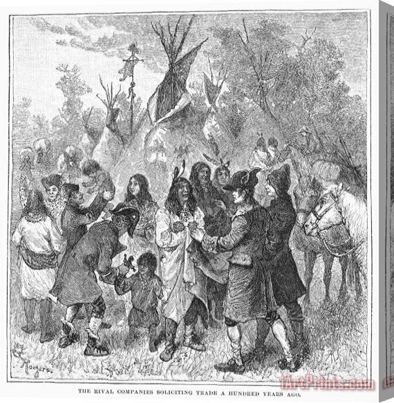 Others CANADA: FUR TRADE, c1780 Stretched Canvas Print / Canvas Art