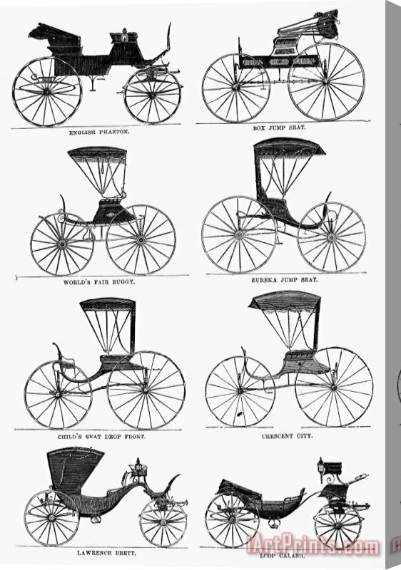 Others CARRIAGE TYPES, c1860 Stretched Canvas Print / Canvas Art