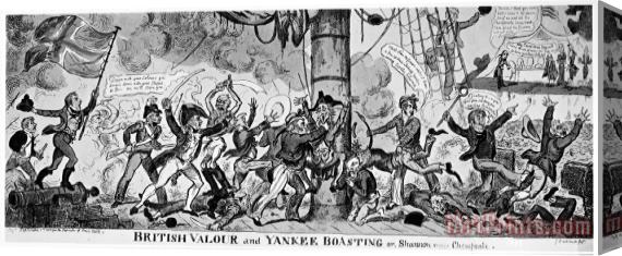 Others Cartoon: War Of 1812 Stretched Canvas Painting / Canvas Art