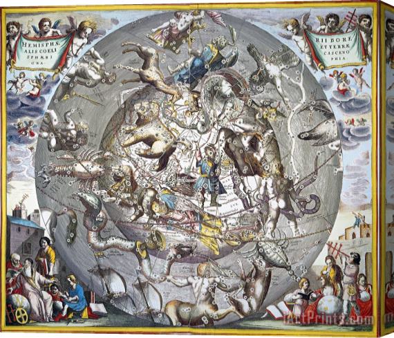 Others Celestial Planisphere, 1660 Stretched Canvas Print / Canvas Art