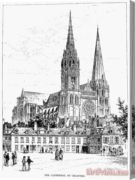 Others Chartres Cathedral Stretched Canvas Print / Canvas Art