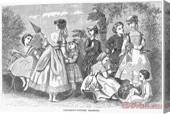 Others Childrens Fashion, 1868 Stretched Canvas Print / Canvas Art
