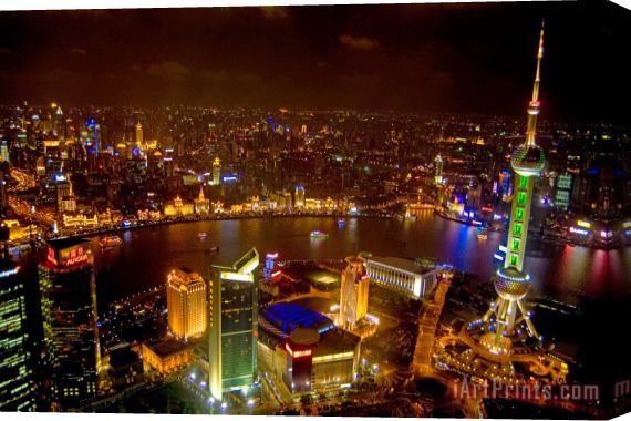 Others China Shanghai At Night Stretched Canvas Painting / Canvas Art