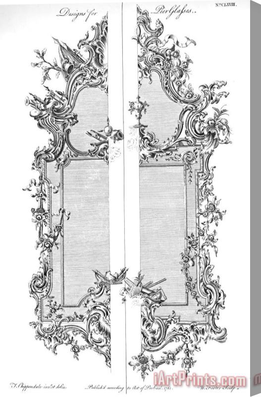 Others Chippendale Mirror, 1762 Stretched Canvas Print / Canvas Art