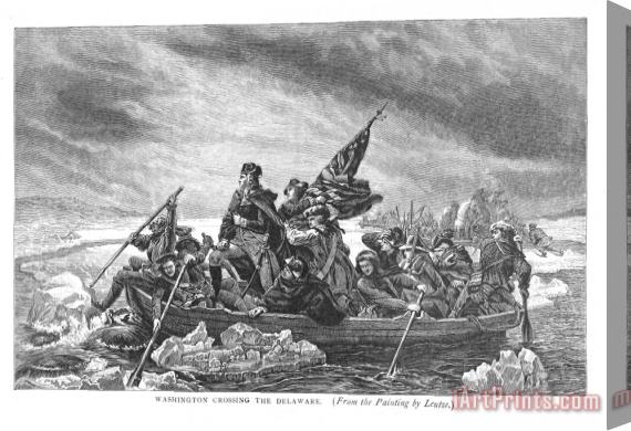 Others Crossing The Delaware Stretched Canvas Print / Canvas Art