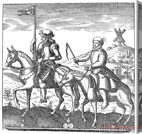 Others Don Quixote & Sancho Panza Stretched Canvas Painting / Canvas Art