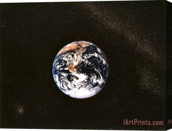 Others Earth Seen From Apollo 17 Africa And Antarctica Visible Stretched Canvas Painting / Canvas Art
