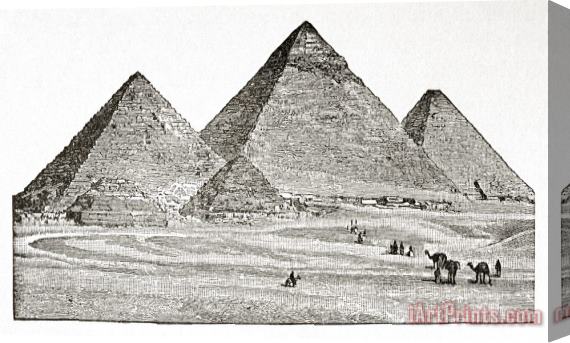 Others Egypt: Pyramids At Giza Stretched Canvas Print / Canvas Art