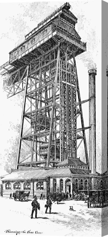 Others Elevator Tower, 1891 Stretched Canvas Painting / Canvas Art