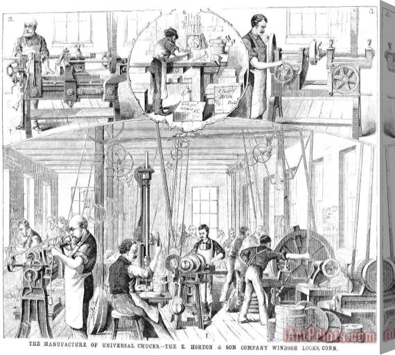 Others Factory Interior, 1880 Stretched Canvas Print / Canvas Art