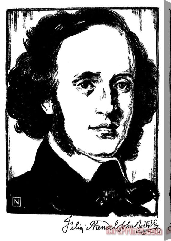 Others Felix Mendelssohn Stretched Canvas Print / Canvas Art