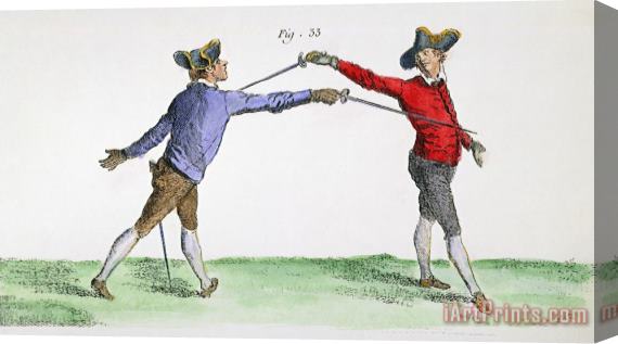 Others Fencing, 18th Century Stretched Canvas Print / Canvas Art