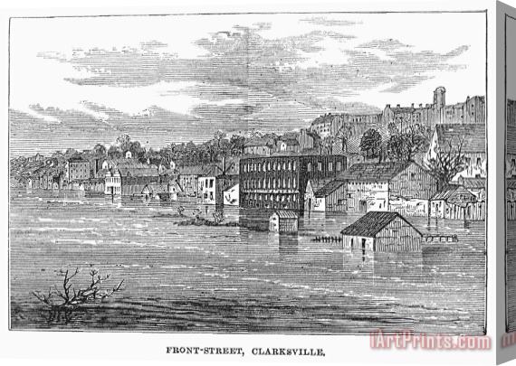 Others Flood: Clarksville, 1874 Stretched Canvas Painting / Canvas Art