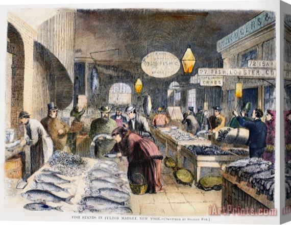 Others Fulton Fish Market, 1869 Stretched Canvas Print / Canvas Art