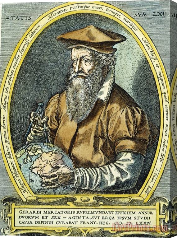 Others Gerardus Mercator Stretched Canvas Print / Canvas Art