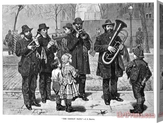 Others German Street Band, 1879 Stretched Canvas Print / Canvas Art