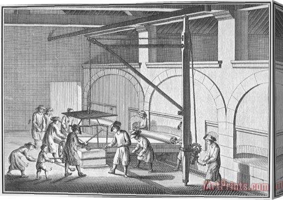 Others Glass Manufacture, 1751 Stretched Canvas Print / Canvas Art