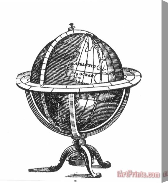 Others GLOBE, 19th CENTURY Stretched Canvas Painting / Canvas Art