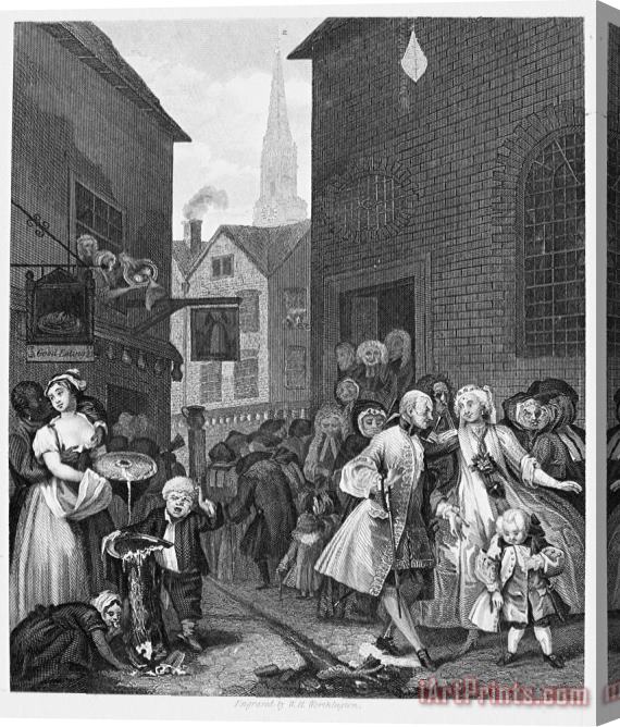 Others Hogarth: Four Times Of Day Stretched Canvas Print / Canvas Art