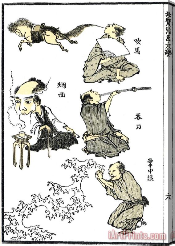 Others Hokusai: Manga, 1819 Stretched Canvas Painting / Canvas Art