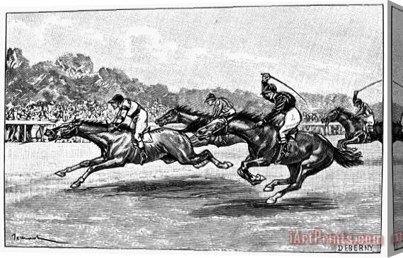 Others Horse Racing, 1900 Stretched Canvas Painting / Canvas Art