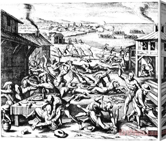 Others Jamestown: Massacre, 1622 Stretched Canvas Print / Canvas Art